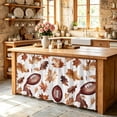 thumbnail image 6 of Fall Maple Leaf Football Cabinet Curtain 32"Wx55"L, Dustproof Pantry Door Curtain with Self Adhesive Tape, Autumn Farmhouse Vintage Tall Storage Cover Privacy Drape for Bathroom Kitchen Laundry Room, 6 of 9