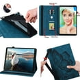 thumbnail image 6 of XYX Case for Lenovo Tab P11 Pro Gen 2 11.2 2022 ZAB50194GB ZAB50043SE, Retro Butterfly Slim Folio Stand Cover (Blue), 6 of 6