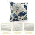 thumbnail image 4 of JRXY  Throw Pillow Cover Blue Oriental with Japanese Chrysanthemums Inscription Autumn Garden of Green Asian Decorative Pillow Case Home Decor Square Pillowcase White, 4 of 5