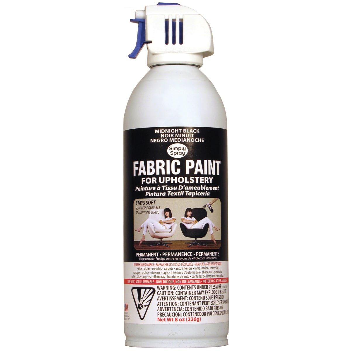 12 PACK Paint It Black Simply Spray Fabric Spray Paint for Clothing  Restoration Dries Soft, Permanent 2.5 Oz Can 