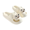 thumbnail image 2 of yotijay Big Eyed Dog Shaped Slippers Summer Casual Hole Shoes for Bathroom Birthday Gift White 36 to 37, 2 of 9