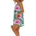 thumbnail image 4 of VBTAPA Beach Dresses for Women 2025 Trendy Summer Sleeveless Mini Sundresses Hawaiian Floral Printed Swimsuit Coverup Dress on Sale Multicolor XXL, 4 of 7