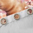 thumbnail image 4 of Erosebridal Milk Tea Capybara Blackout Curtains Set of 2 (52x84 Each) for Kid, Flower Window Curtains, 4 of 6