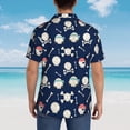 thumbnail image 6 of Balery Pirate Skulls 1 Print Men's Hawaiian Shirts Short Sleeve Beach Shirt Relaxed Fit Vacation Button Down Shirts-3X-Large, 6 of 9