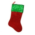 thumbnail image 3 of Northlight 19" Red and Green Chevron Sequin Christmas Stocking, 3 of 3