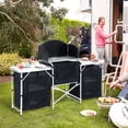 thumbnail image 2 of Outsunny Table de Cuisine Pliante de Camping, Table de Camping Portable, Noire, 2 of 10