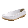 thumbnail image 2 of Women Casual Slip On Flats Loafers, Soft Cushioned Sole Comfort Footwear For Walking Shopping Office Daily Outfits White 9, 2 of 6