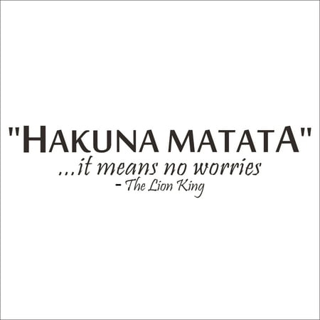 Nokiwiqis DIY Hakuna Matata It Means no Worries Lion King Quote Wall Sticker Vinyl Decals 57*13cm