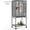 Black2, variant on HAUXITIO 82" Rolling Metal Bird Cage,Large Parrot Cage with Play Top for Pet Birds,Black
