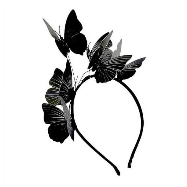 Fiudx Diadema de Mariposa, Tocado de Textura Suave, Accesorio Ligero para El Cabello, Cómodo de Fiesta, para Mujeres y Niñas, Decoración de Cumpleaños de Carnaval, Diseño Brillante.