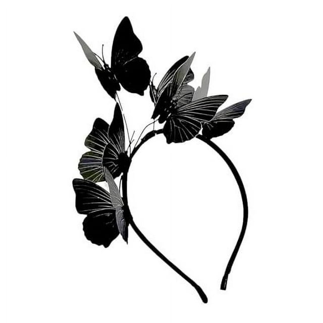 Fiudx Diadema de Mariposa, Tocado de Textura Suave, Accesorio Ligero para El Cabello, Cómodo de Fiesta, para Mujeres y Niñas, Decoración de Cumpleaños de Carnaval, Diseño Brillante.