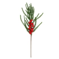 Real Touch Norfolk Pine Branch - Artificial Christmas Green Plants Branches Faux Greenery Stem Fake Cedar Pine Picks for Vase Diy Crafts Garland Wreath Xmas Indoor Outdoor Home Decor Harlik