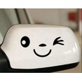 thumbnail image 2 of SHAR Funny, Cute and Cheerful Winking Smiley Face Car Mirror Stickers (Black), 2 of 3