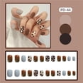 thumbnail image 1 of 24pcs Nubes Azules Desgaste Párrafo Largo Moda Manicura Parche Uñas Postizas, 1 of 4