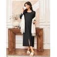 thumbnail image 5 of Ekouaer Women Robes Zipper Front Short Sleeve Full Length Housecoat with Pockets Loungewear, 5 of 6
