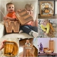 thumbnail image 5 of Wooden Piggy Bank Letter-Shaped Money Box Coin Saving Pot Kids Gift Home Decor A-Z, 5 of 6