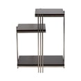 thumbnail image 6 of Modern End Table, Side Table, or Small Night Stand for Home Decor - Metal Three Tier Accent Bedside Table with Wood Top for Small Spaces - Perfect for Home, Bedroom, or Living Room Decor - 24" Brown, 6 of 12