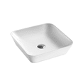 thumbnail image 2 of DAX Ceramic Square Bathroom Vessel Basin, Black Matte, 2 of 4