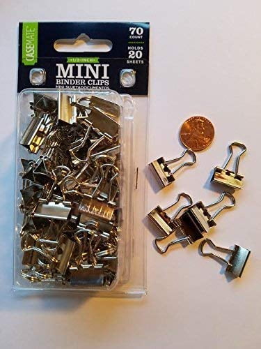 mini silver binder clips