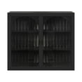 thumbnail image 6 of Hassch Double Glass Doors Wall Cabinet with Detachable Shelves for Office, Dining Room ,Living Room, Kitchen and Bathroom, Black, 27.56"L x 9.06"W x 23.62"H, 6 of 10