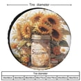 thumbnail image 2 of Camper Spare Tire Cover 14inch Mason Jar Sunflower Weatherproof Universal Wheel Protectors Summer Holiday Sunflower Fit for Trailers SUV Off-Road Vehicle Camper And Trucks, 2 of 8