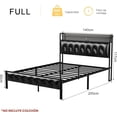 thumbnail image 2 of Cama Matrimonial FABATO con cabecera Puertos USB Luces LED, 2 of 7