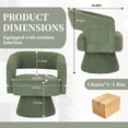 thumbnail image 6 of CRERIYO 360° Swivel Accent Chair Set of 2, Cloud Velvet Upholstered Barrel Seat with a Pillow, Round Lounge seating for Living Room, Green, 6 of 6