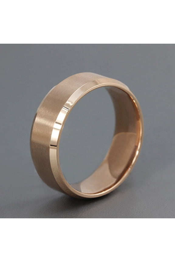 Punk Ring Cool Comfortable to Wear Simple Creative Titanium Steel Wide Band Ring for Cocktail Bar Club