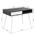 thumbnail image 3 of Homy Casa Computer Desk Workstation Writing Table Black/ White Home Office desk, 3 of 7