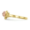 thumbnail image 3 of 10k Tri-Color Black Hills Gold Diamond Rose Ring Size 7, 3 of 4
