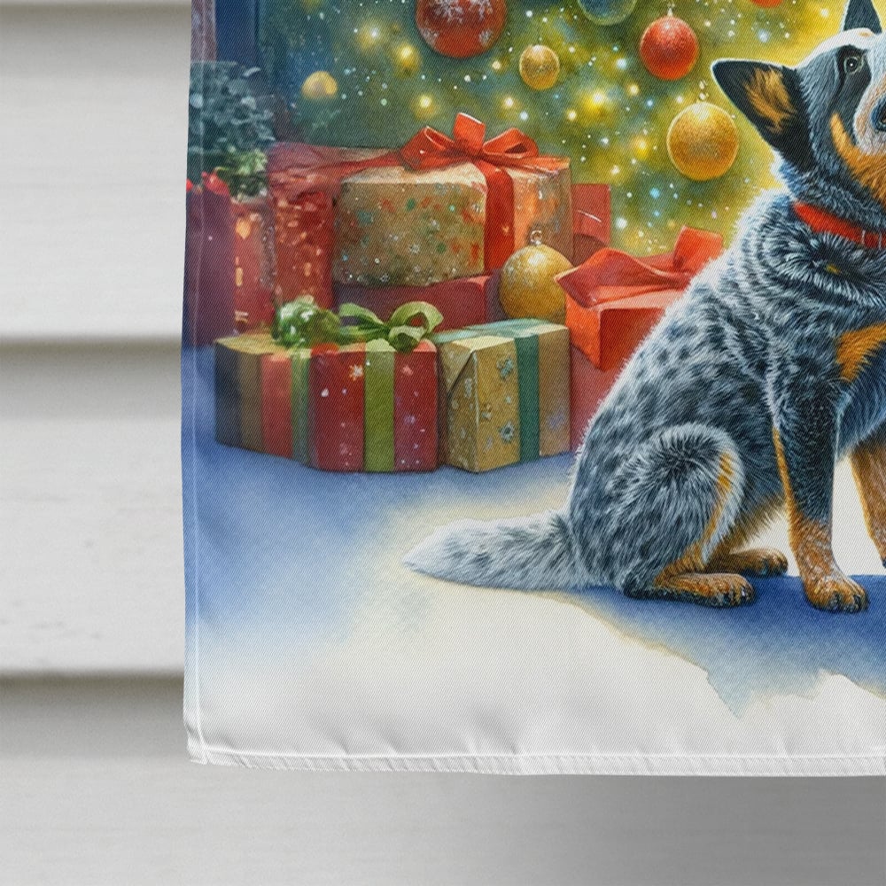 Australian Cattle Dog and Santa Claus House Flag