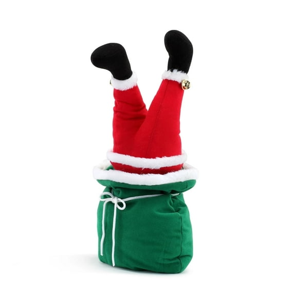 Mr. Christmas 17" Animated Kicker in Green Bag - Santa