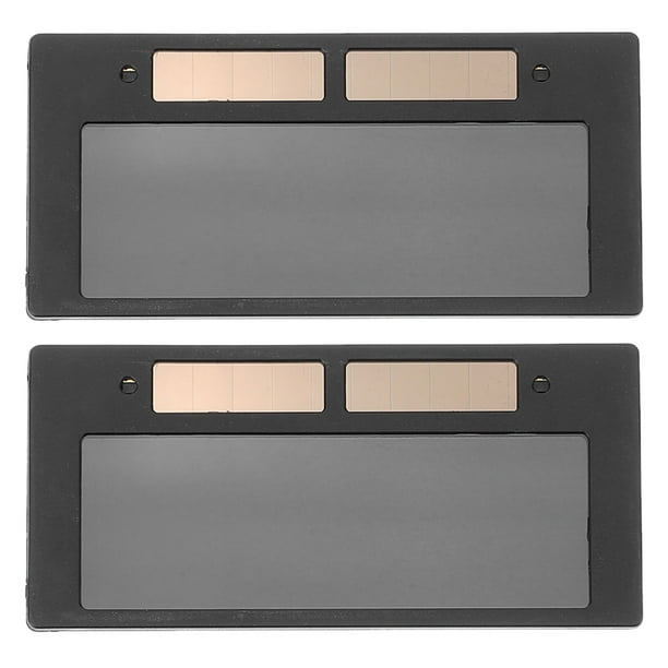 2 lentes para casco de soldadura con oscurecimiento automático solar, filtro de plástico, parasol, gafas protectoras, ventanas para casco de soldador, panel de lente de soldadura.
