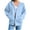 A-Blue, variant on Essentials Hoodie for Women Full Zip Up Casual Fall Sweatshirt Loose Fit Long Sleeve Pullover with Pockets