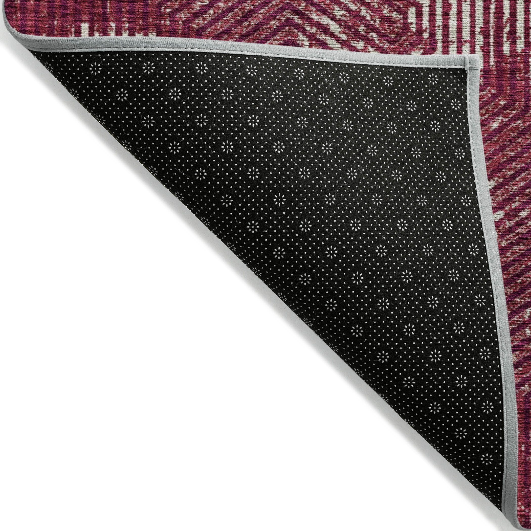Addison Rugs Chantille Indoor/Outdoor Transitional Geometric Burgundy Washable Rectangle Rug, 2'6" x 3'10"