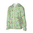 thumbnail image 2 of Daiia Spring Gnomes UPF 50+ Sun Protection Hoodie Jacket Lightweight Long Sleeve Sun Shirt for Women Men with Pocket Hiking Outdoor-Large, 2 of 9