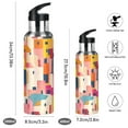 thumbnail image 2 of Yayeee 20oz Insulated Water Bottle Double Wall Stainless Steel with Flip Straw Lid, Art Geometric, 2 of 7