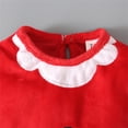 thumbnail image 5 of Two-piece set Baby Santa Outfit Newborn Boy & Girl Christmas Outfits Infant Velvet Romper with Long Tail Santa Claus Hat, 5 of 7