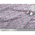 thumbnail image 2 of Soimoi Cotton Poplin Fabric Leaves & Rose Floral Decor Fabric Printed Yard 56 Inch Wide, 2 of 3