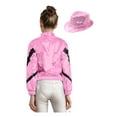 thumbnail image 2 of inhzoy Kids Boys Girls Sequin Bomber Jacket Hip Hop Jazz Dance Outfits Pink-A 10, 2 of 8