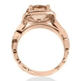 thumbnail image 2 of Pompeii 1 7/8ct Morganite & Diamond Vintage Halo Infinity Ring 14K Rose Gold (H/I,I1), 2 of 4