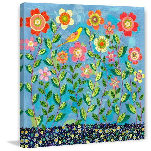 Marmont Hill "In the Meadow" by Sascalia Painting Print on Wrapped Canvas