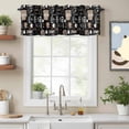 thumbnail image 2 of Coffee Cup Valance Curtain Coffee Beans Window Valances Rod Pocket Short Curtains Window Treatments for Kitchen Bedroom Bathroom Laundry 60" x 18", 2 of 9