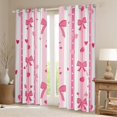 thumbnail image 2 of Castle Fairy Kawaii Bow Blackout Curtains Set of 2 (52x84 Each) for Kids Children Girls,Cute Cherry Love Heart Window Curtains,Geometric Stripes Curtains and Drapes,Lightweight Room Decor, 2 of 6