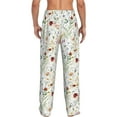 thumbnail image 3 of Picia Wildflower Watercolor Mens Soft Woven Cotton Elastic Waistband Sleep Pajama Pant Lounge Sleep Pant With Pockets And Drawstring-Medium, 3 of 9