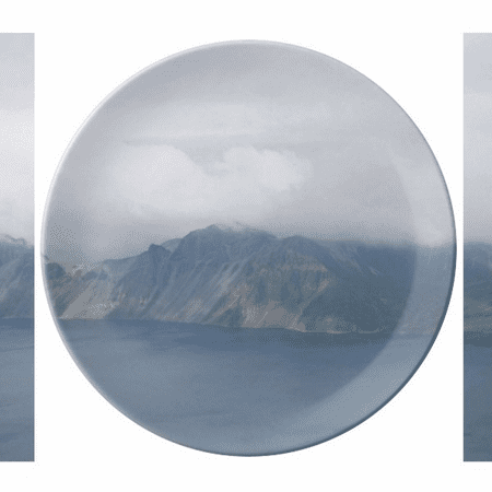 

Tianshan Tianchi Baiyun Plate Decorative Porcelain Salver Tableware Dinner Dish