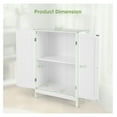 thumbnail image 3 of Bathroom Floor Cabinet - White Wooden Storage with Doors - 23.5 x 14 x 34 Inch - Living Room Entryway Organizer, 3 of 4