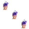 thumbnail image 3 of Qarigey Tocado de boda con flores para el pelo, mano de obra fina, exquisito, europeo, Simple, compromiso, Clip de malla, cabeza, colgante Type1 NO1, 3 of 6