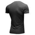 thumbnail image 2 of SWSMCLT Men's Ribbed Knit Summer Top Soft Fitted Stretch Short Sleeve T Shirt Casual Fashion Tshirt Cool Light Collared Polo Black Large, 2 of 4
