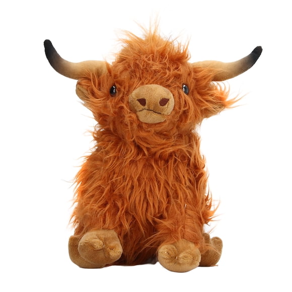 Juguete de peluche de vaca de las tierras altas de simulación, realista, lindo y suave, para decoración de regalos, 9,1 pulgadas